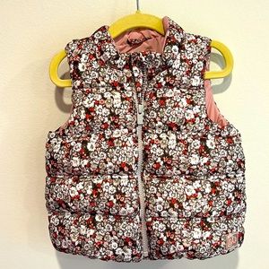 baby GAP floral puffer vest